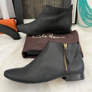 COLE HAAN Belmont Side Zip Snake Bootie D42018  Women’s 8.5